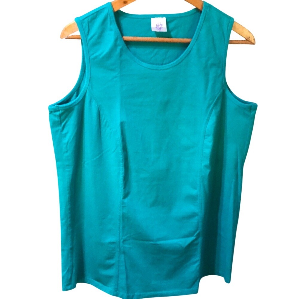 Just My Size Sleeveless Tealโ Tank Top